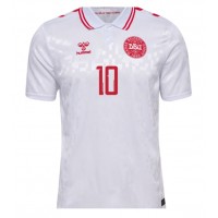 Camiseta Dinamarca Christian Eriksen #10 Segunda Equipación Replica Eurocopa 2024 mangas cortas